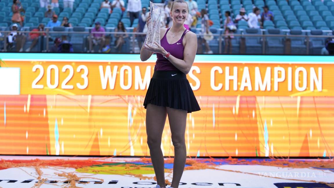 En su primera final del Miami Open, Petra Kvitova se lleva el trofeo