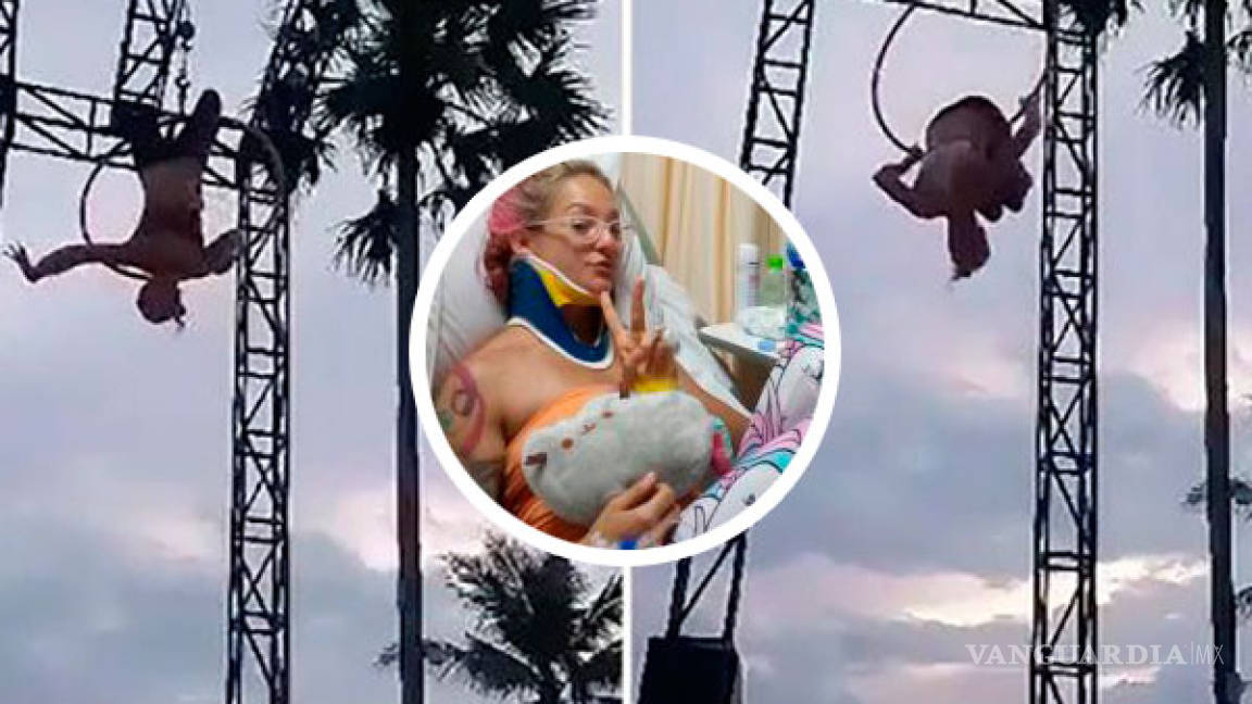 Chica acróbata se rompe el cuello tras brutal caída, sobrevivió (video)