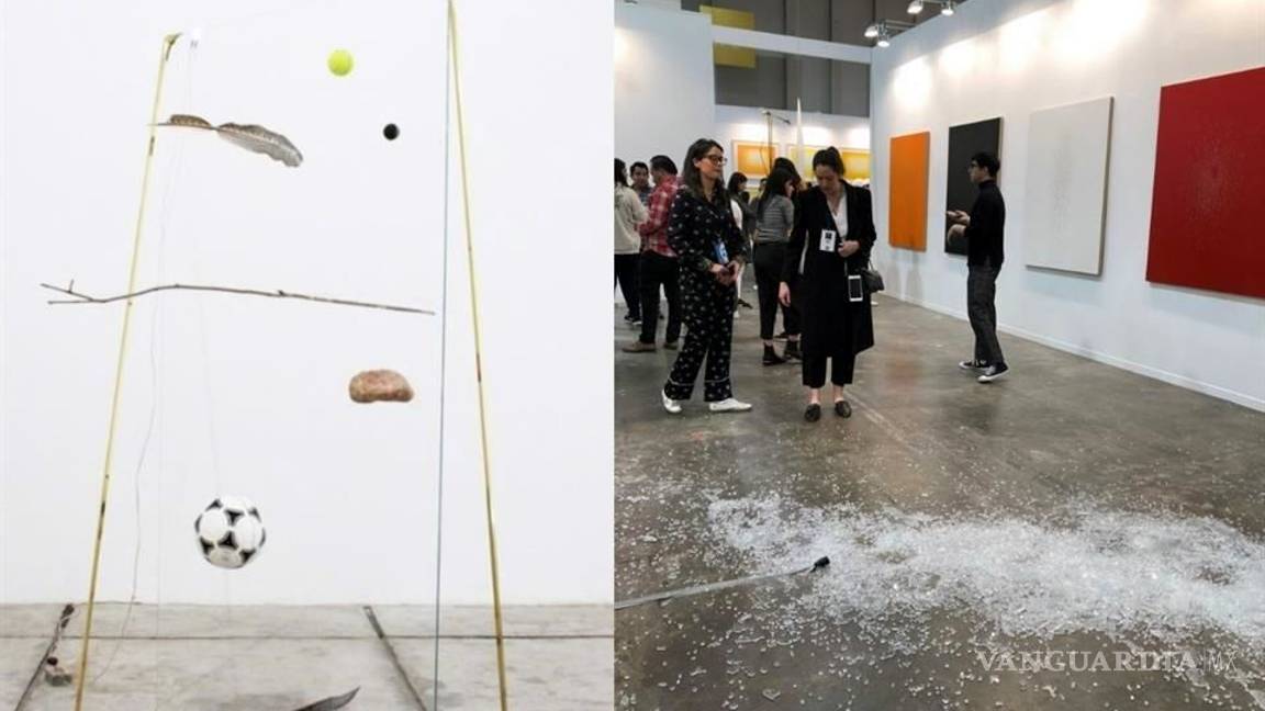 $!Avelina Lesper destruye obra de arte, luego intenta huir y todos creen que es un performance