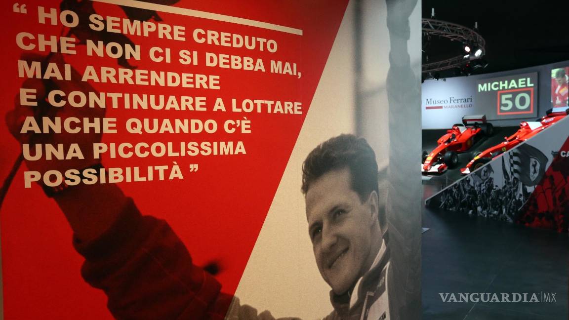 $!A cinco años del accidente, el Museo Ferrari abre la exhibición "Michael 50"