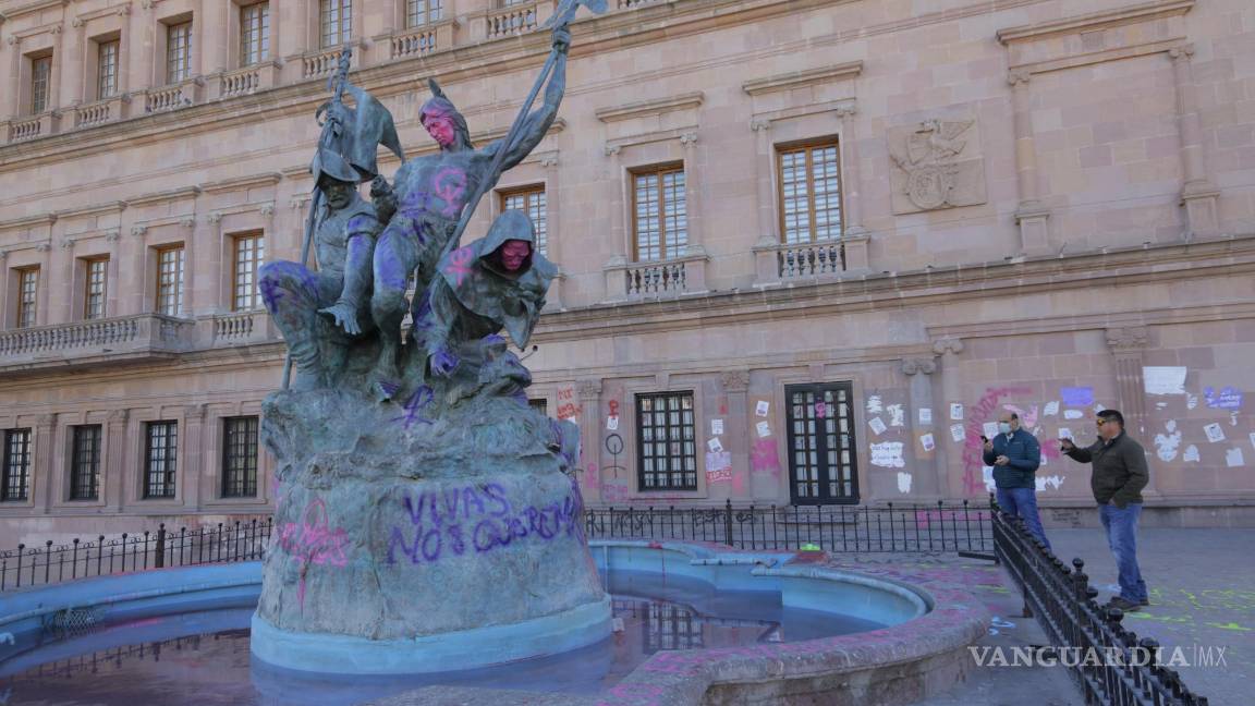 $!La fuente de Los Fundadores de la Nueva Tlaxcala es un monumento emblemático que se instaló en el año 1991.