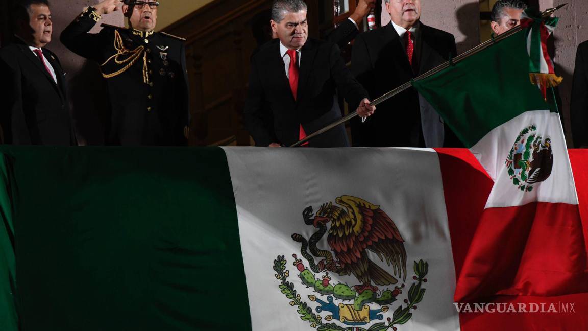 ‘¡Mexicanos, coahuilenses, vivan los héroes que nos dieron patria y libertad!’ Grita Miguel Riquelme desde Palacio de Gobierno