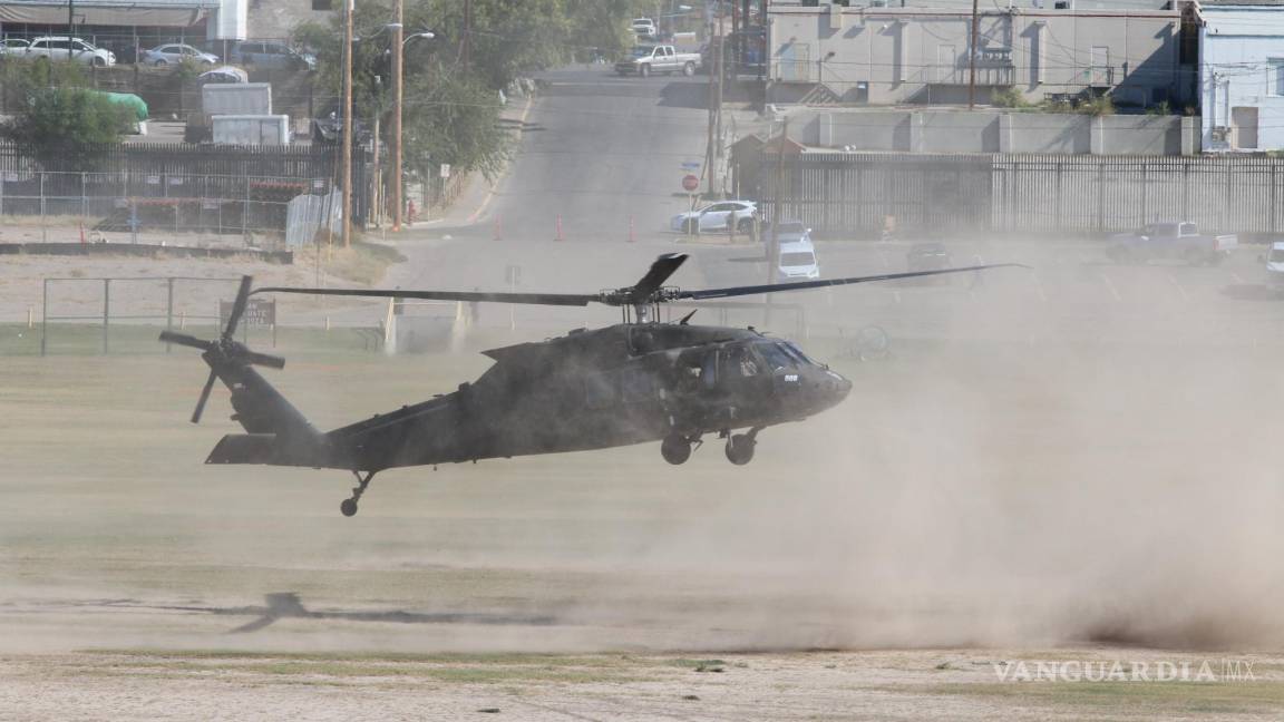 Con helicópteros de combate, hacen mega simulacro en Eagle Pass