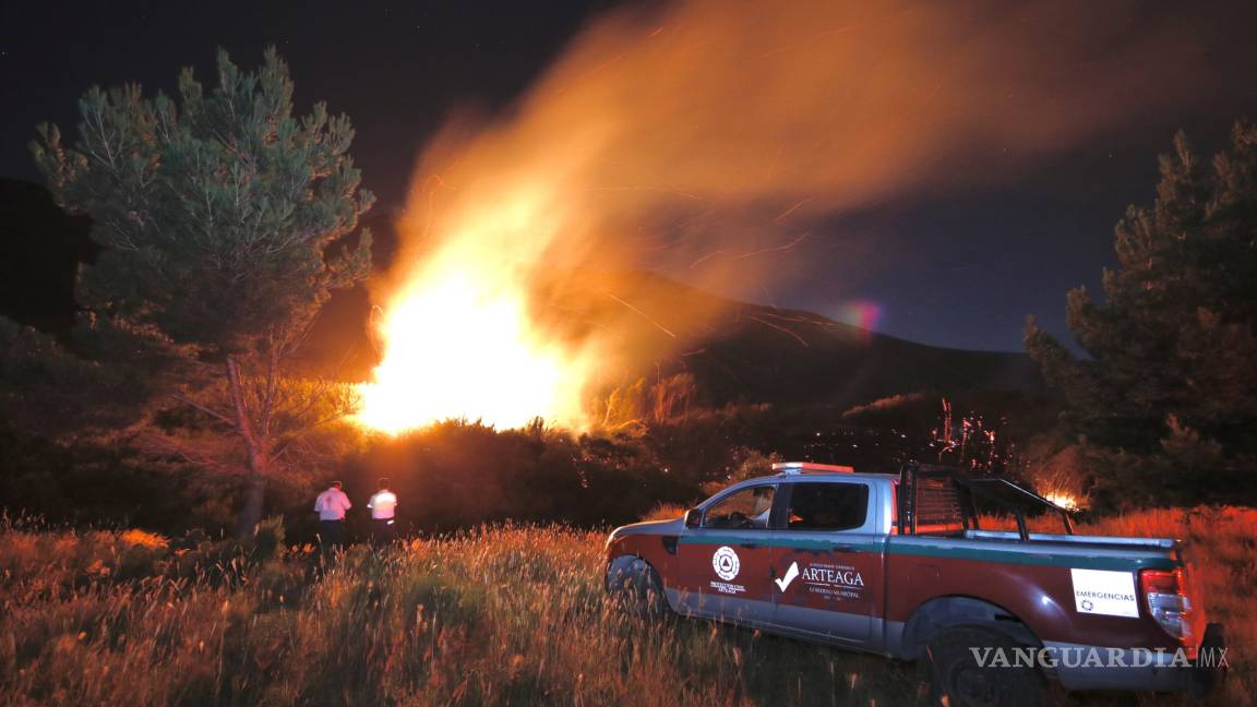 Arde la sierra de Arteaga; se han perdido 5 hectáreas