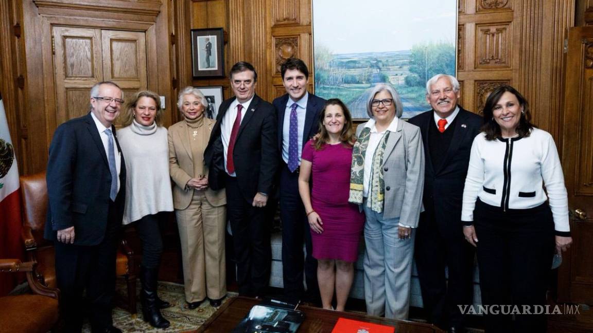 Marcelo Ebrard y equipo de AMLO se reúnen con Justin Trudeau