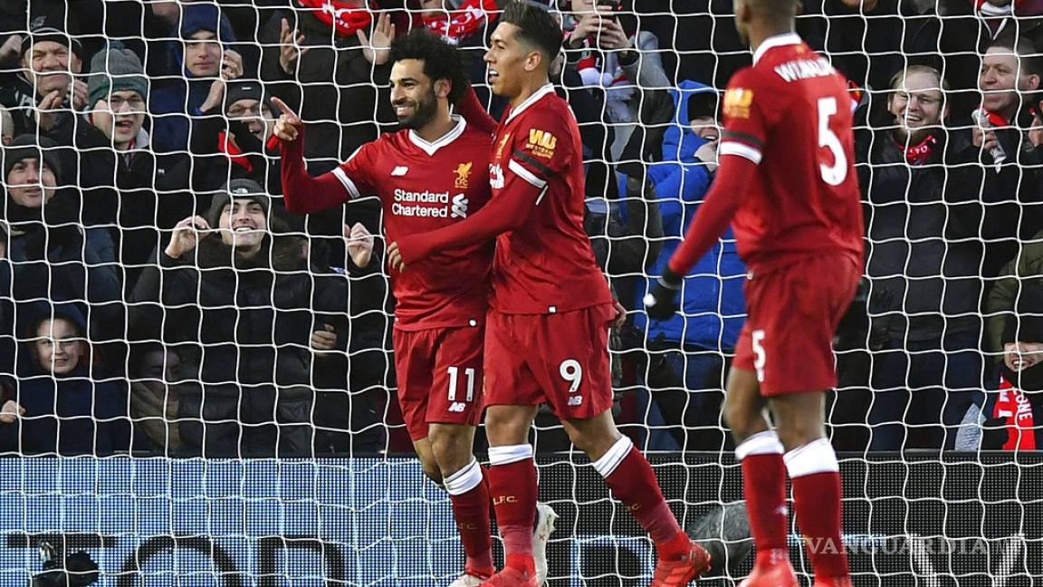 Salah se luce con cuatro goles en victoria del Liverpool