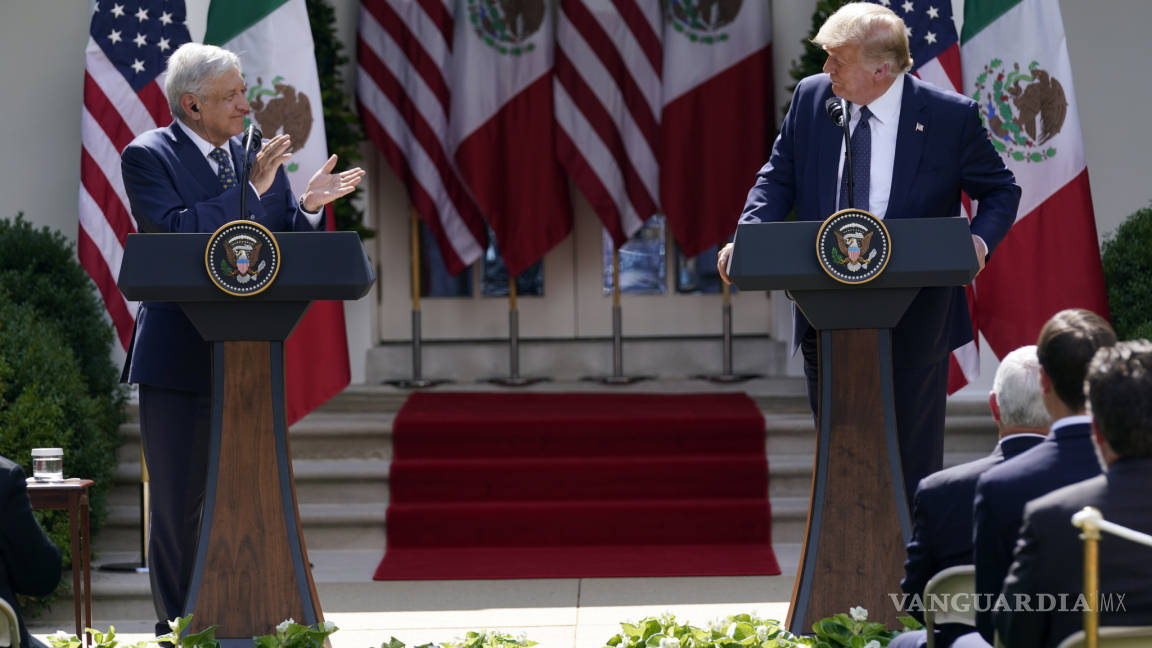 Las 5 frases y 10 fotos más relevantes del discurso de AMLO y Trump