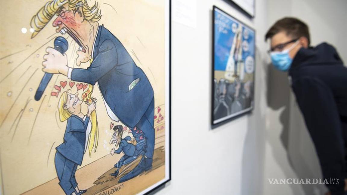 $!Ridiculizan la reelección de Donald Trump en la exposición "Se perfila para la Casa Blanca" (fotos)