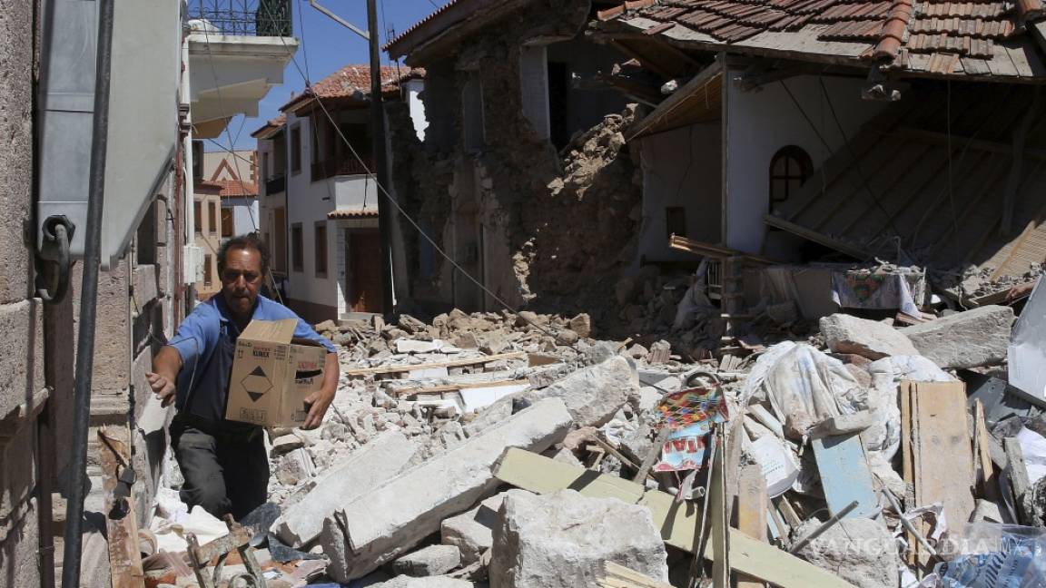 Terremoto destroza a un pueblo entero en Grecia