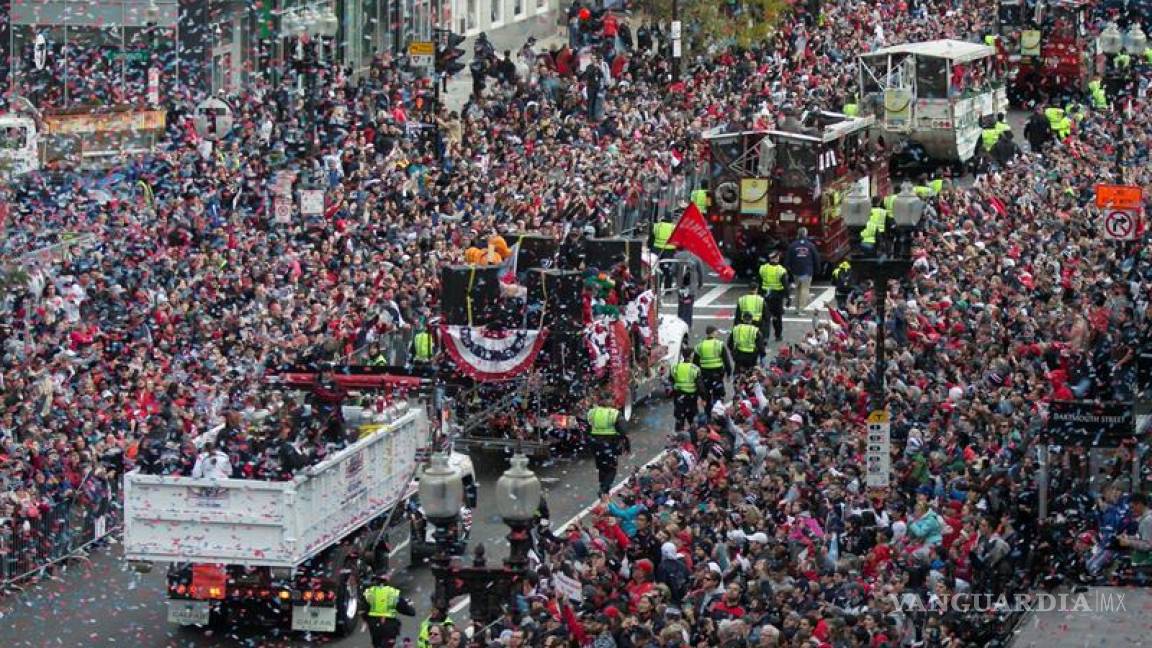 Así festejaron los Red Sox de Boston su noveno campeonato