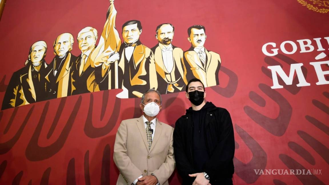 Aparece AMLO junto a héroes nacionales en mural de Sinaloa