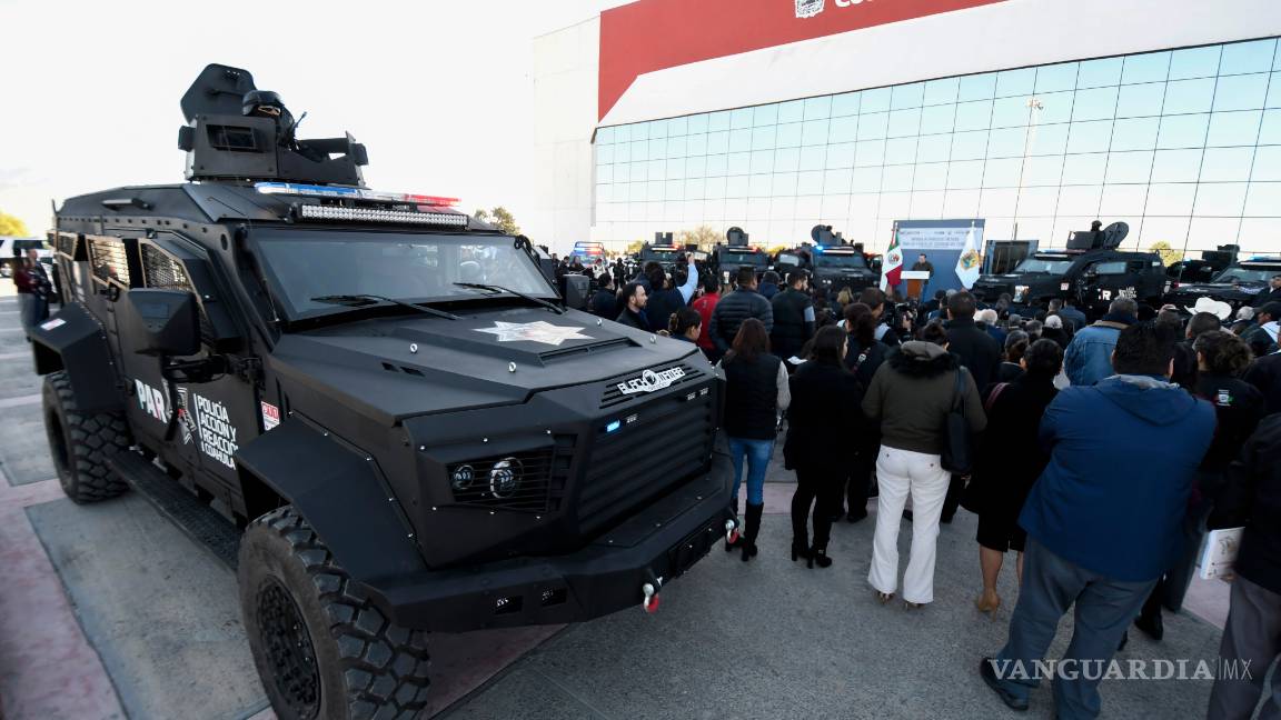 $!Entrega Miguel Riquelme 10 unidades tácticas a las fuerzas de seguridad en Coahuila