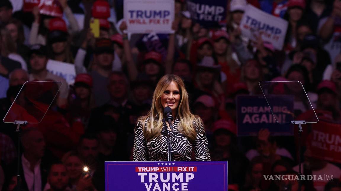 $!Melania Trump en un mitin en el Madison Square Garden de Nueva York, Nueva York, durante la campaña presidencial de 2024.