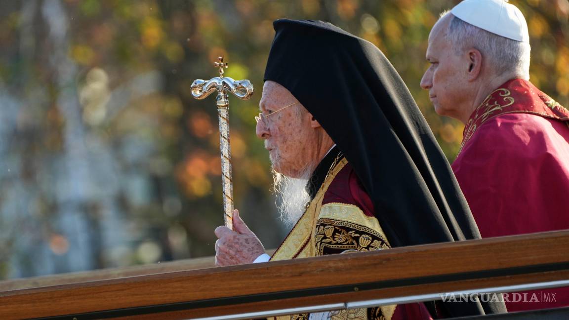 $!El papa León XIV y el patriarca ecuménico Bartolomé I dirigen un servicio ecuménico de oración en Iznik, Turquía.