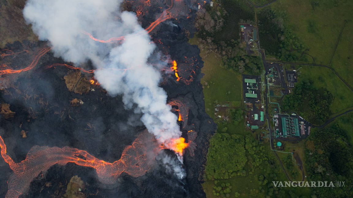 Amenaza lava de Kilauea a una planta geotérmica