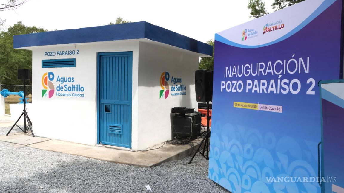 $!El nuevo pozo aportará 8 litros por segundo a la red de agua potable y beneficiará a más de 10 mil habitantes de Saltillo.