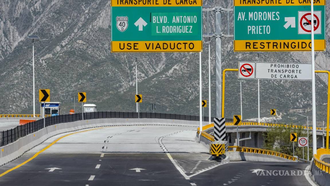 $!Inicio del nuevo Viaducto para entrar a Monterrey viniendo de la autopista.