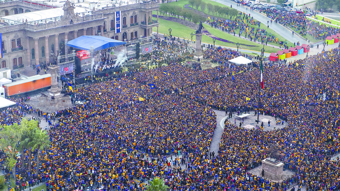 Regios festejan la sexta estrella de Tigres