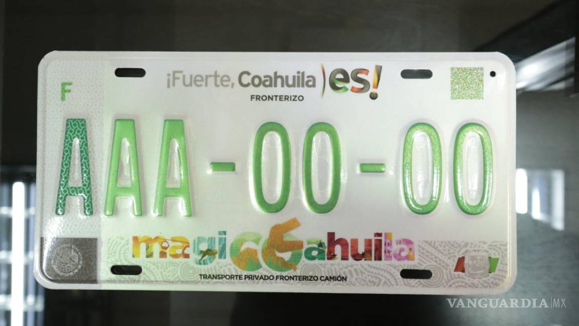 ‘Blindan’ nuevas placas de Coahuila con códigos QR y patrones