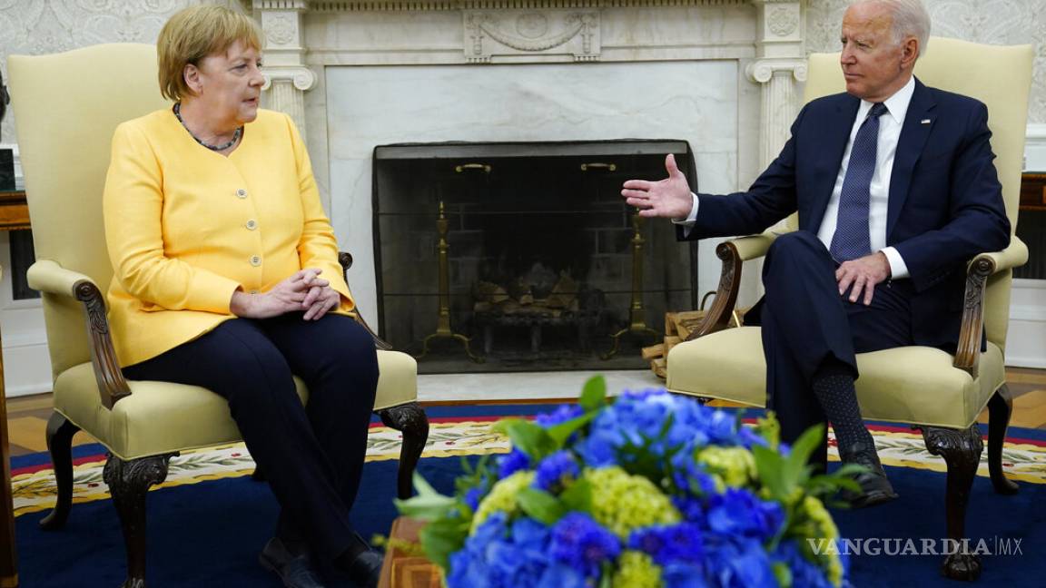 Recibe Biden a Merkel en la Casa Blanca; la agenda está marcada por China y gasoducto Nord Stream