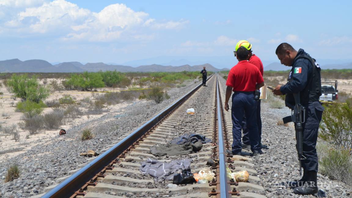 Tren destroza a migrante en el ejido Mesillas de Ramos Arizpe
