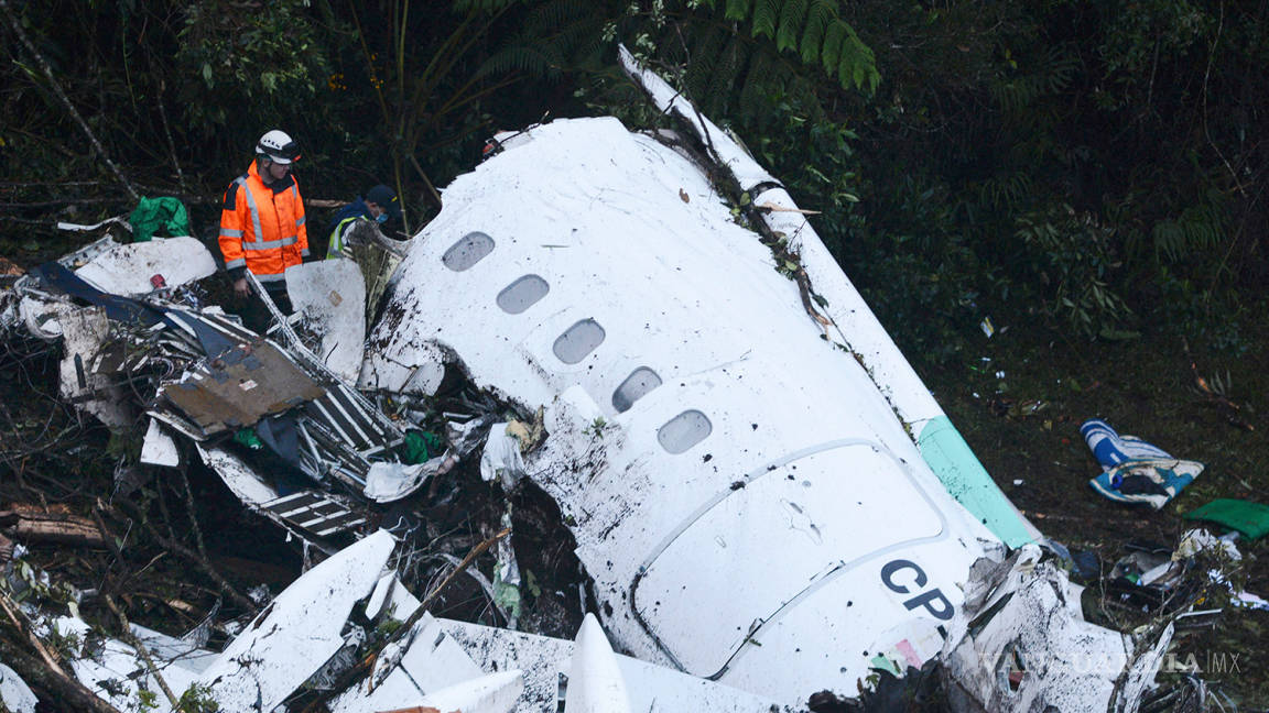 $!Así quedó el avión del Chapecoense; las imágenes de la tragedia