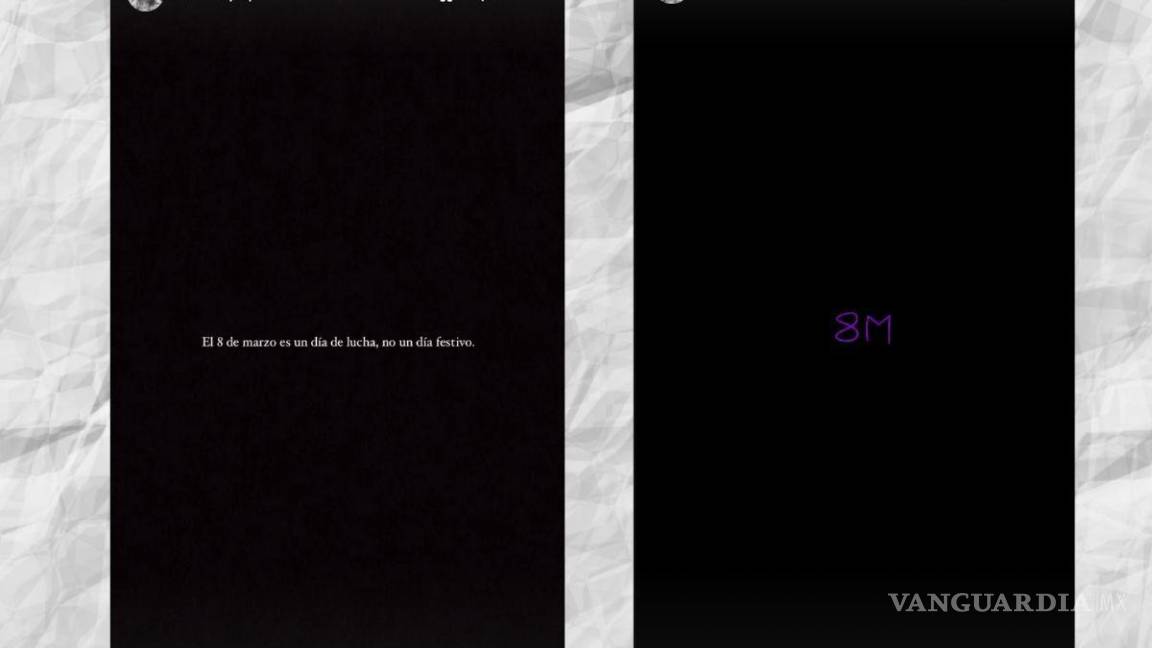 $!La cantante reapareció en redes sociales con un mensaje en donde asegura que el 8M es un día de lucha, no de fiesta.