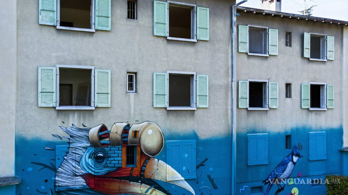 $!Mural en el distrito de Fontenette durante la novena edición de Pump Up The Jam, en Carouge, cerca de Ginebra, Suiza. EFE/EPA/Salvatore Di Nolfi