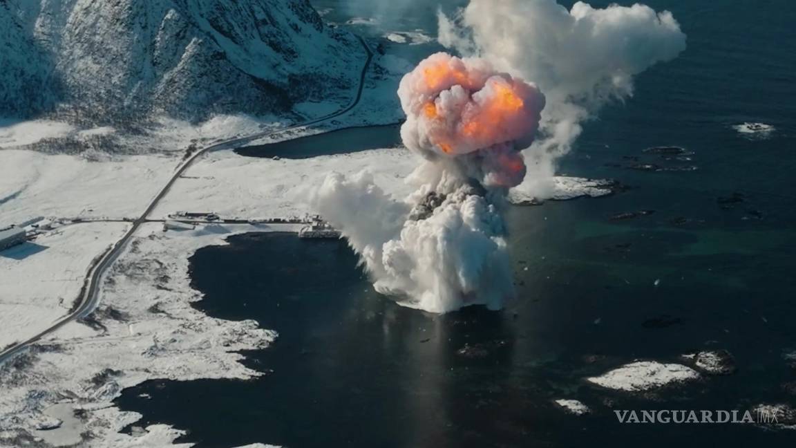 $!Explosión del cohete ‘Spectrum’ de la compañía espacial alemana Isar Aerospace explotando durante un intento fallido de lanzamiento en Andoya, Noruega.