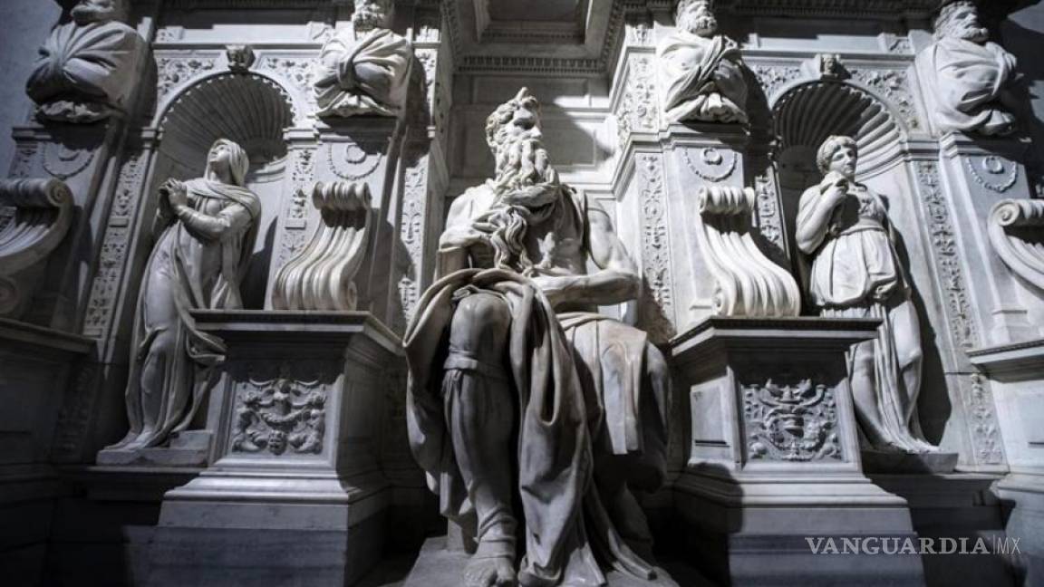 El Moisés de Miguel Ángel en Roma recupera brillo con una nueva iluminación