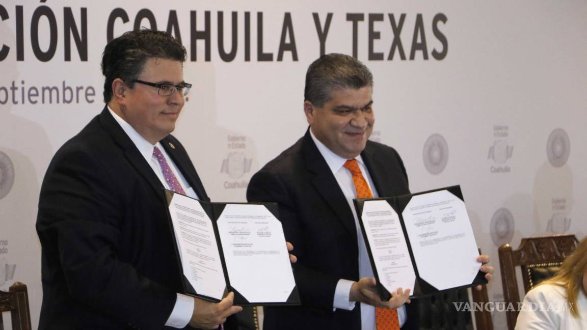 Firma Miguel Riquelme convenio de colaboración de seguridad, comercio y educación con Texas