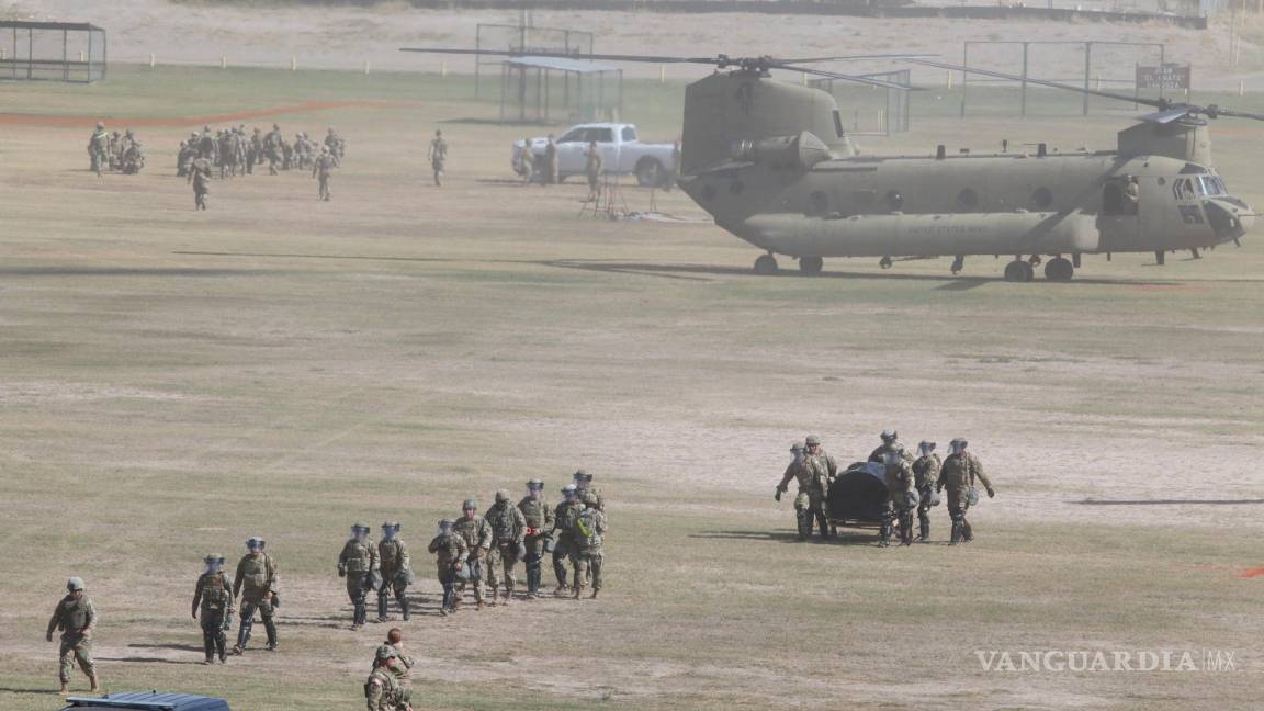 Con helicópteros de combate, hacen mega simulacro en Eagle Pass