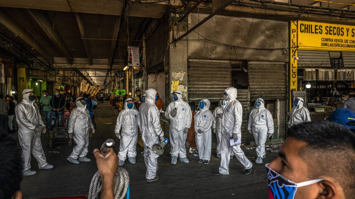 $!El epicentro del epicentro de la pandemia: Mercado de Iztapalapa, el mayor foco de infección de COVID en México