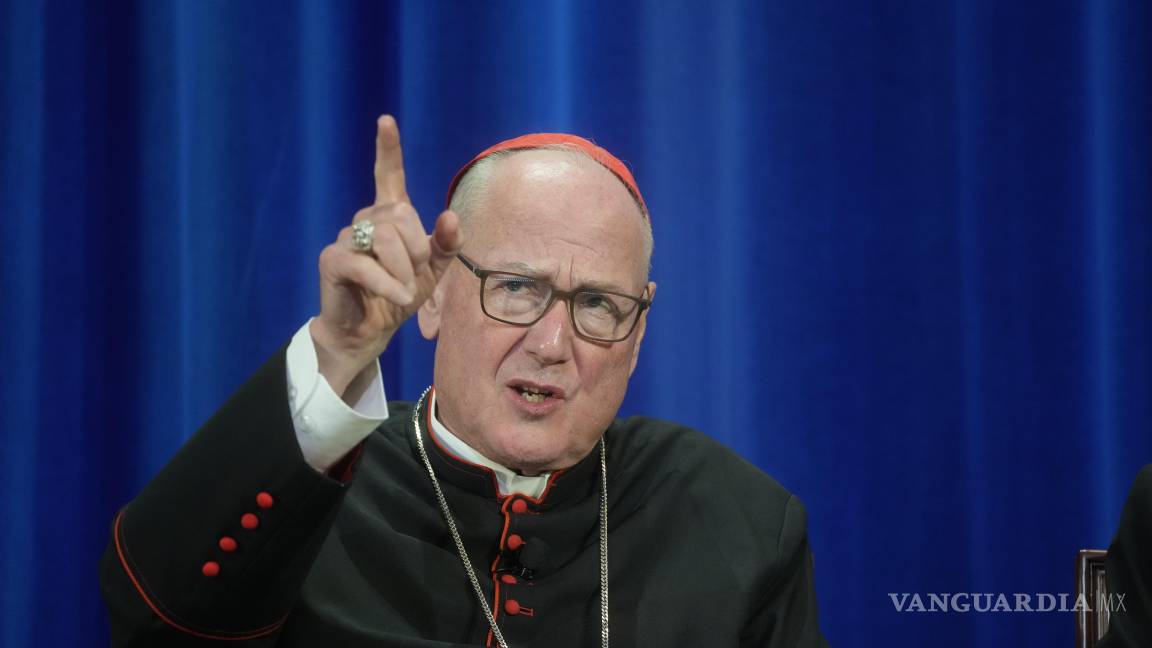 $!El cardenal estadounidense Timothy Dolan de Nueva York en la conferencia de prensa en el Pontificio Colegio Norteamericano en Roma.