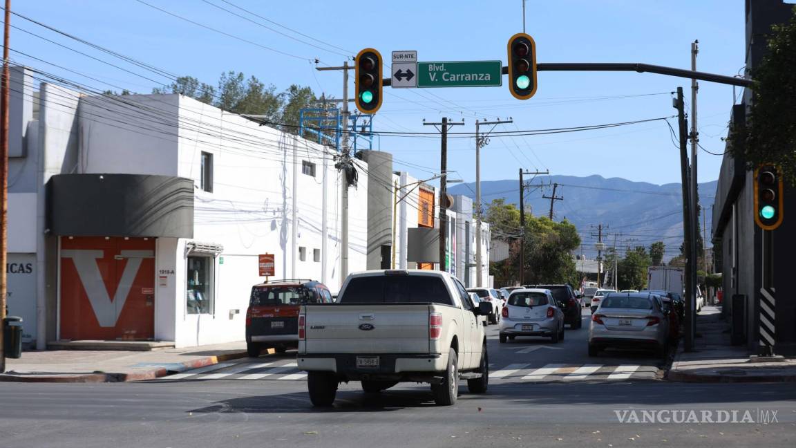 Saltillo: detectan error en la señalización vial del bulevar Venustiano Carranza