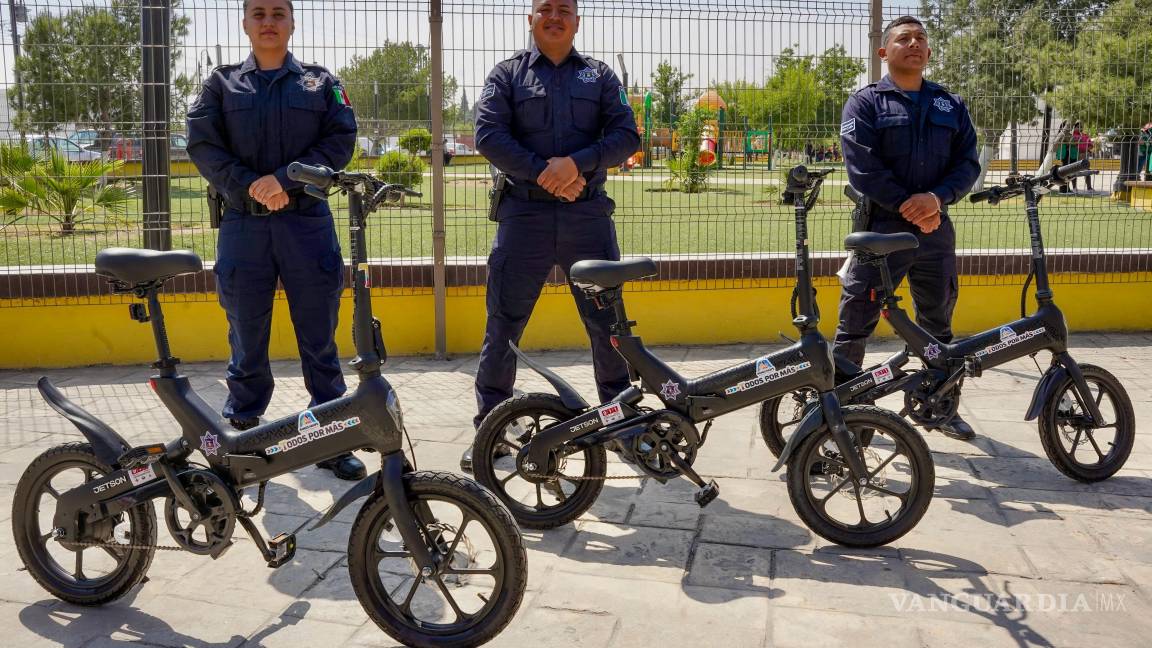Donan 30 bicicletas eléctricas a la Policía de Ramos Arizpe y de Arteaga