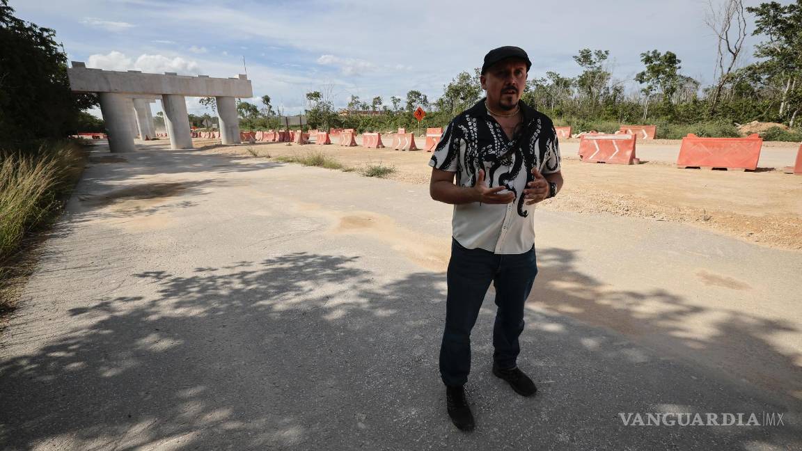$!El Tren Maya ha causado un ecocidio en la selva húmeda, donde ha arrasado unos 10 millones de árboles, advirtieron a EFE activistas medioambientales.