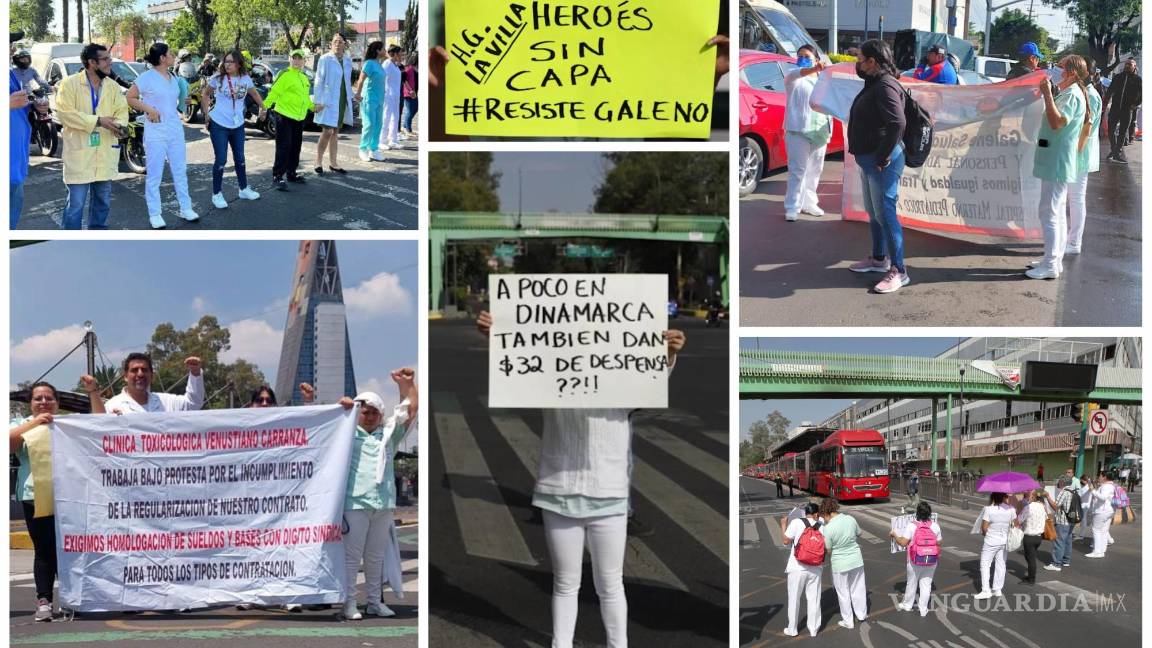 Médicos bloquean la CDMX en rechazo a IMSS-Bienestar; amenazan con paro general