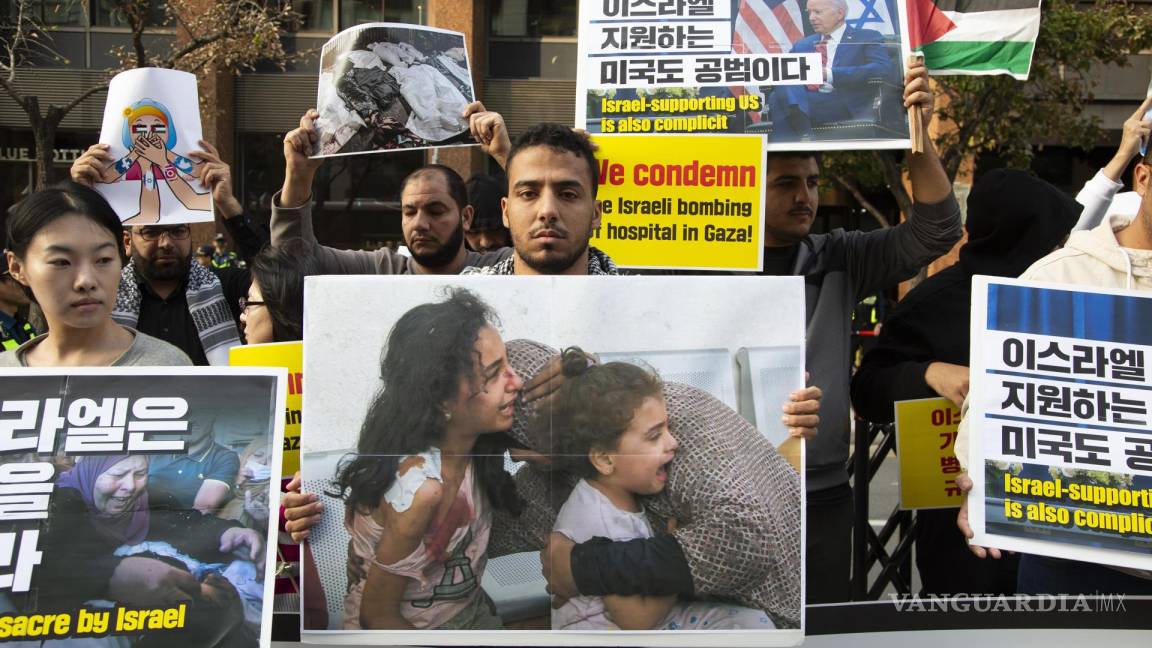 Estas son las imágenes de las protestas en varias ciudades del mundo tras el bombardeo al hospital Al Ahli en Gaza