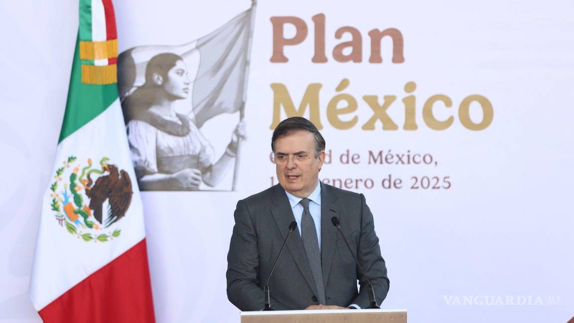 $!Marcelo Ebrard, secretario de Economía, durante la presentación del Plan México.