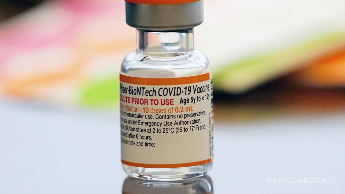 $!Un envase de la vacuna COVID-19 de Pfizer-BioNTech para niños de 5 a 12 años en Fort Worth, Texas.