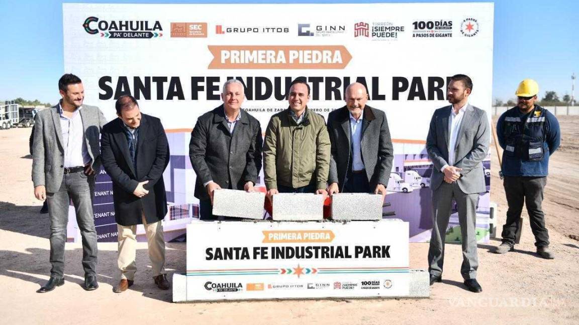 Coloca Gobernador primera piedra del Santa Fe Industrial Park, en Torreón