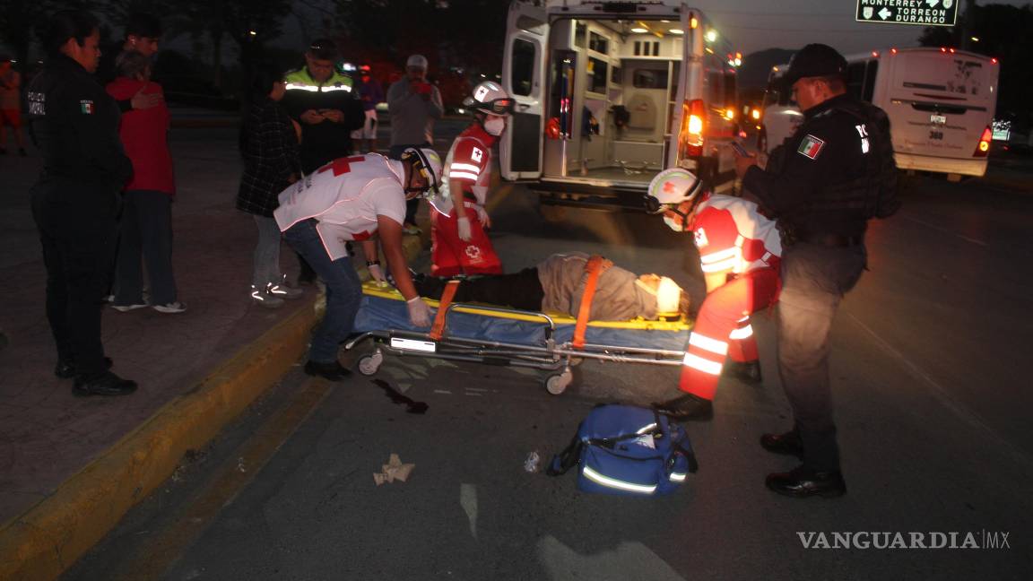 Mujer resulta gravemente herida tras ser atropellada en Saltillo
