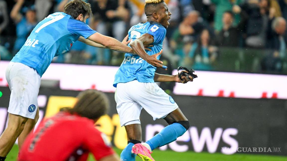 $!Victor Osimhen fue quien hizo el gol de los Azzurri ante el Udinese.