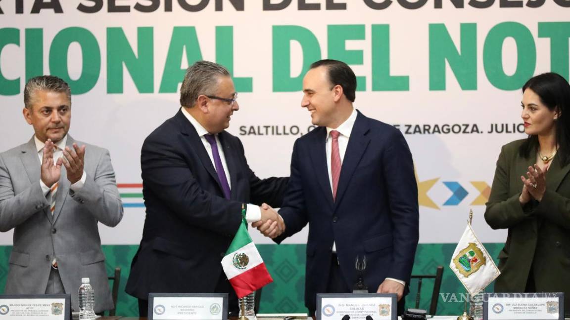 Firman convenio notarios y Gobierno de Coahuila en pro de la certeza jurídica