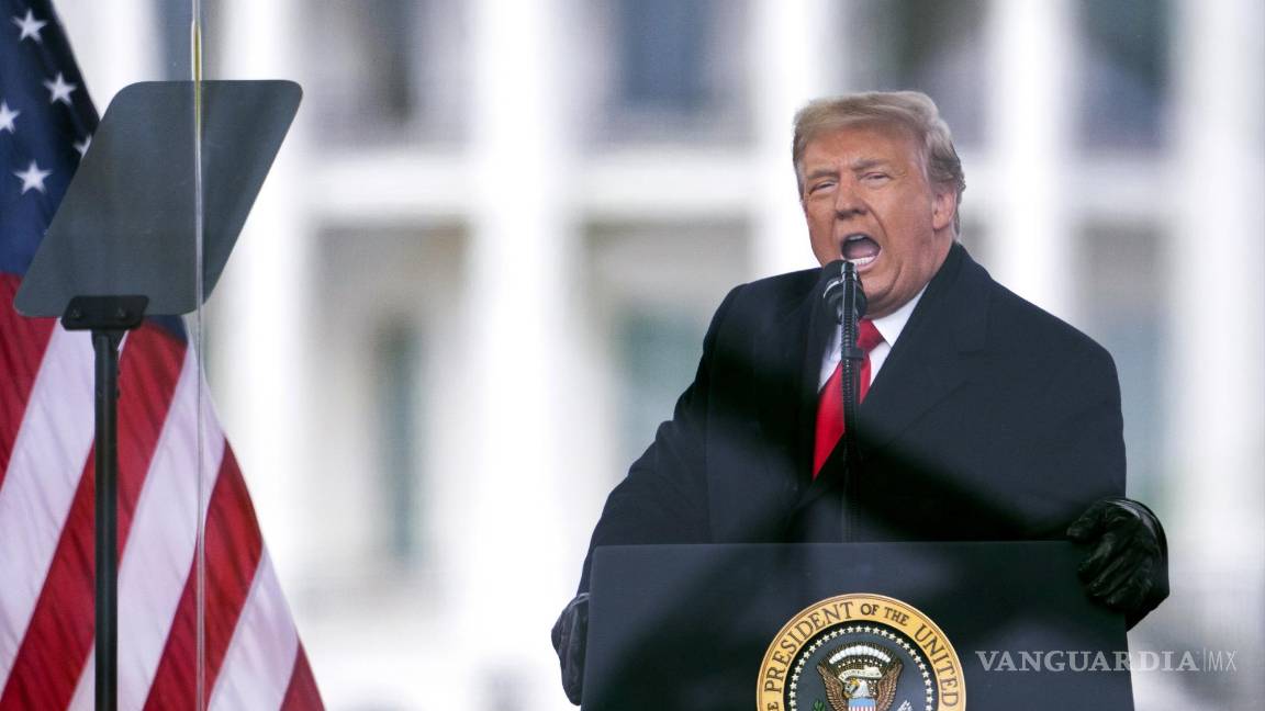 $!El entonces presidente Donald Trump habla durante un mitin en Washington, el 6 de enero de 2021.