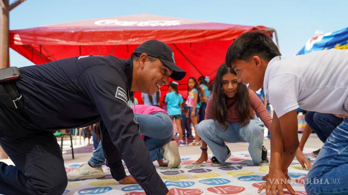 $!Elementos de Seguridad Pública convivieron con los pequeños en un ambiente de alegría y confianza, sembrando valores y fortaleciendo la proximidad ciudadana.