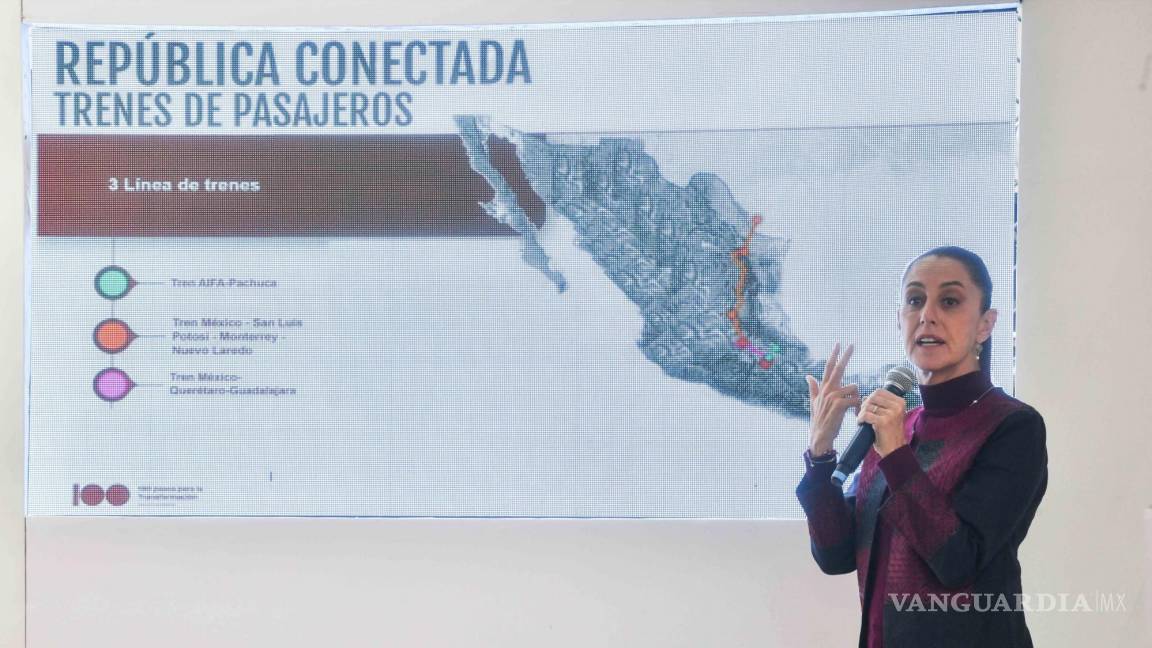 Claudia Sheinbaum incluye a Saltillo en proyecto de tren de pasajeros México-Nuevo Laredo