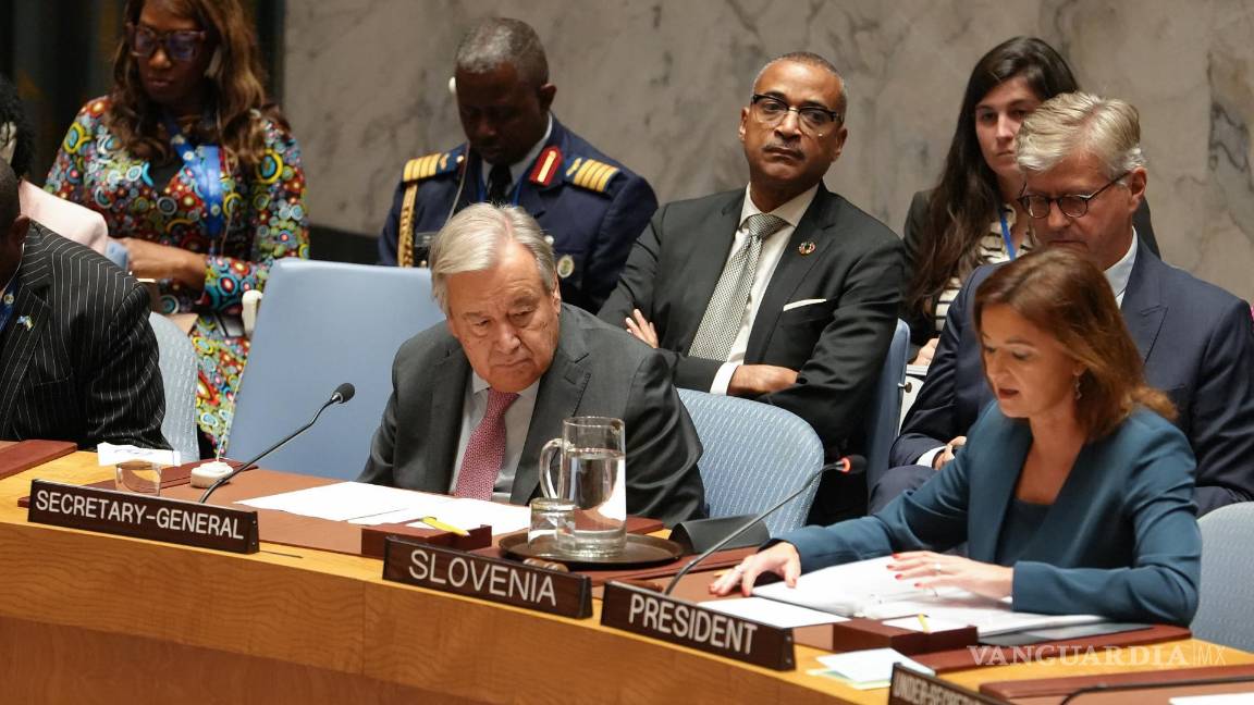 $!El Secretario General de las Naciones Unidas, António Guterres, y la representante de Eslovenia como Presidente del Consejo de Seguridad en la ONU.