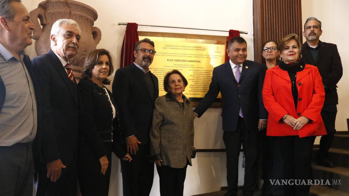 Rinden homenaje al maestro Eloy Cerecero en el Congreso del Estado de Coahuila